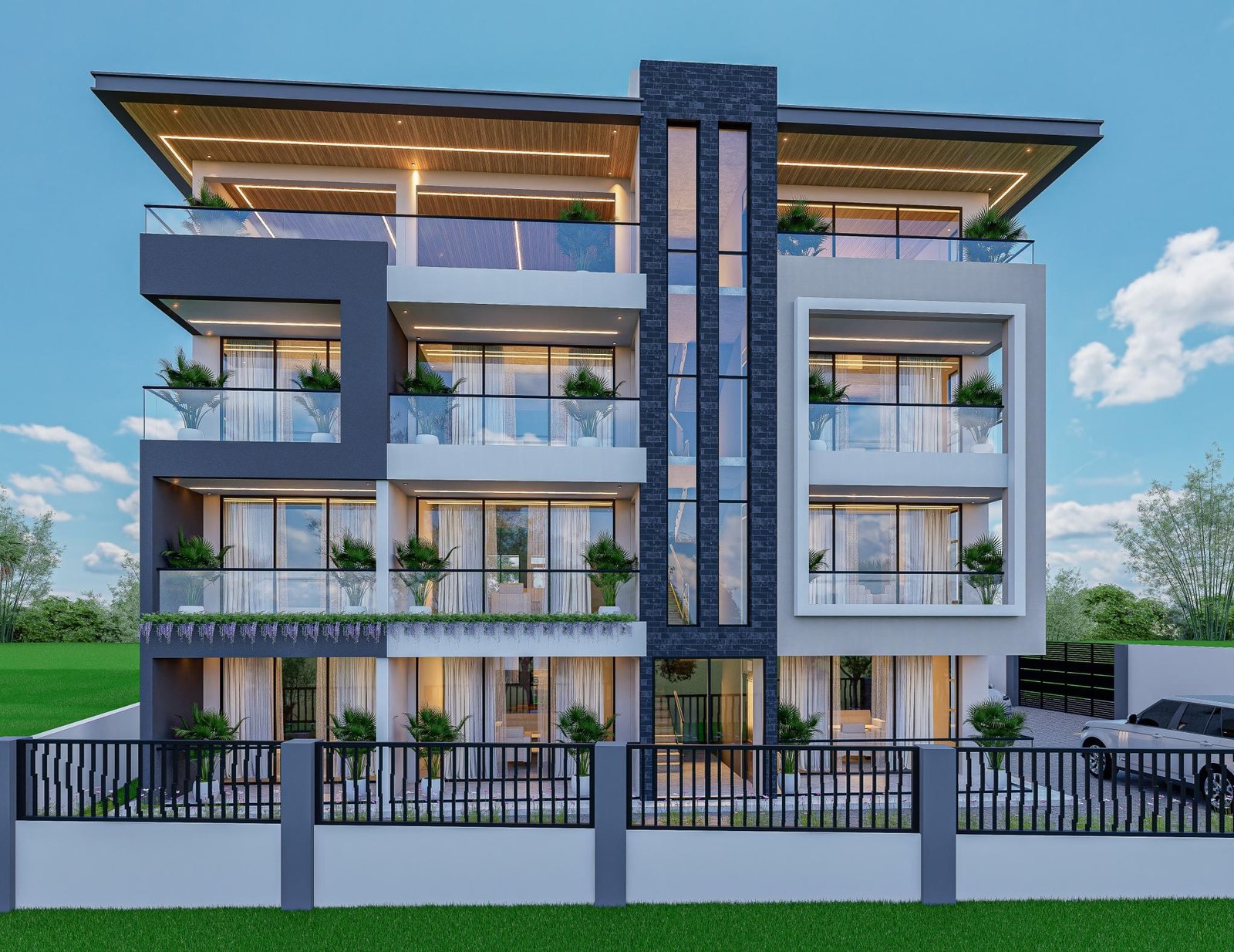 Sky Ocean Apartments, Kigali — front elevation